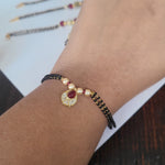 Black bead bracelet