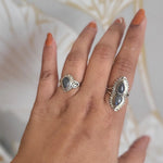 Labradorite adjustable 925 Sterling silver ring