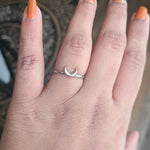 925 silver cresent moon size 7 Ring