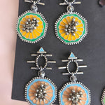 Amarpali inspired silver alike earrings silver earrings hoop earrings Multi color earrings
