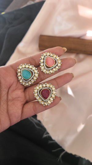 Aksha polki kundan earrings