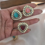 Aksha polki kundan earrings