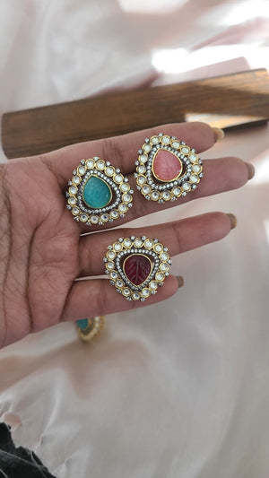 Aksha polki kundan earrings