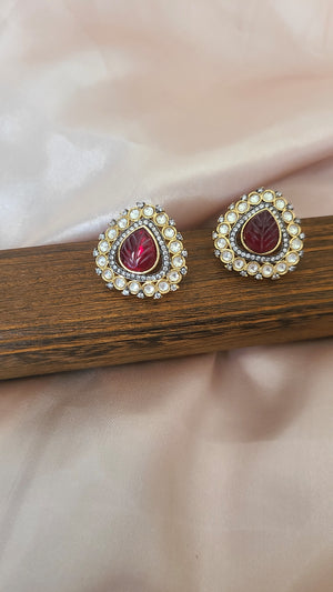 Aksha polki kundan earrings