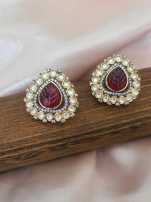 Aksha polki kundan earrings