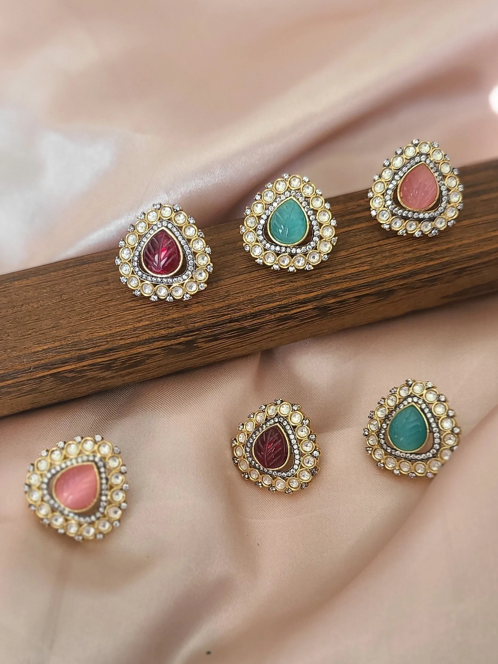 Aksha polki kundan earrings