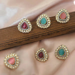 Aksha polki kundan earrings