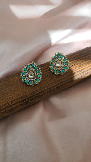 Aksha polki kundan earrings