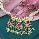 Anitha pachi kundan choker necklace set