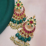 Anitha pachi kundan choker necklace set