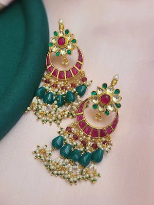 Anitha pachi kundan choker necklace set