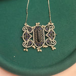 Bramara Handmade Silver alike pendant necklace set