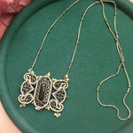 Bramara Handmade Silver alike pendant necklace set