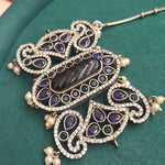 Bramara Handmade Silver alike pendant necklace set
