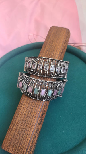 Silver alike kada bangles