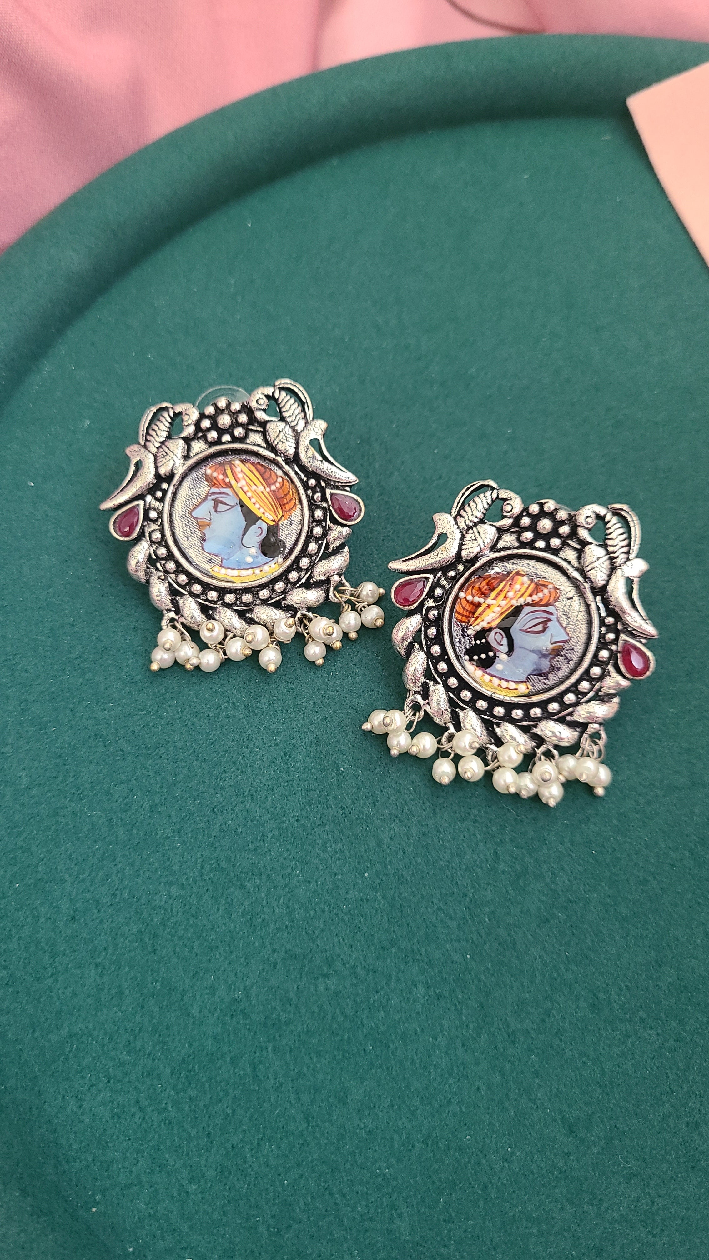 Maharaja Handpainted earrings