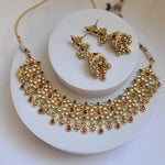 Anitha pachi kundan necklace set