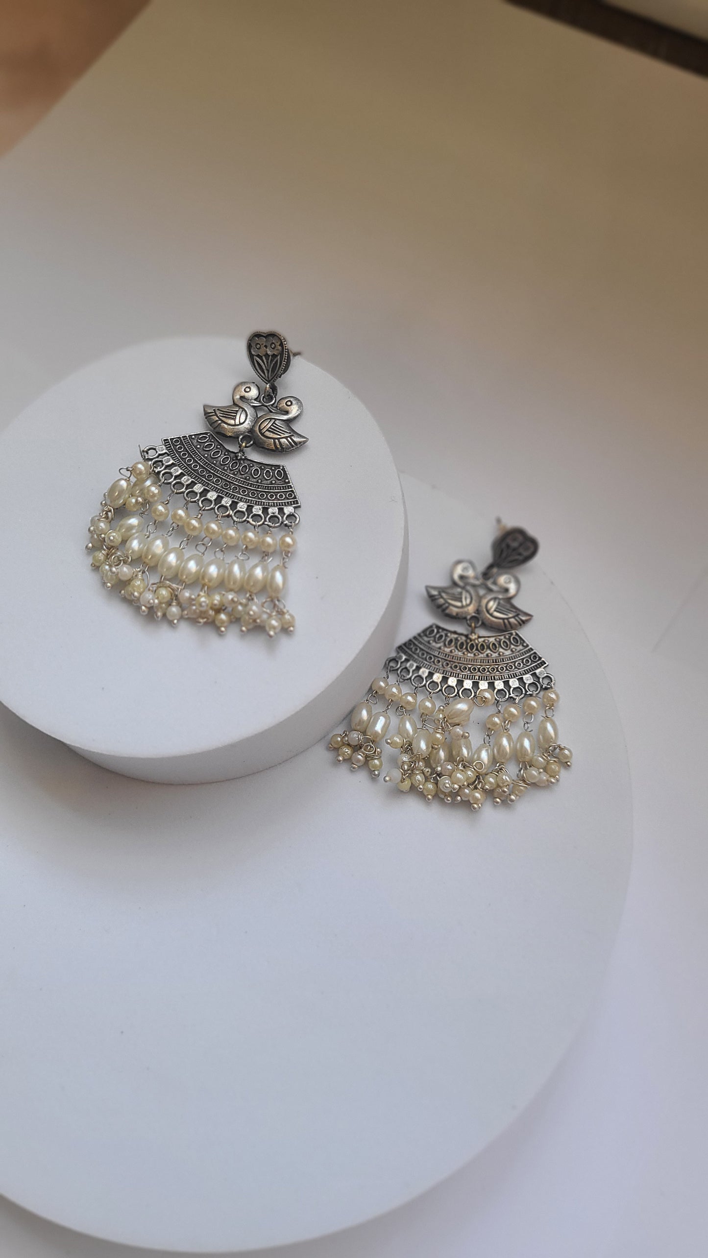Leeya unique silver alike earrings collection