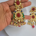 Prakya pachi kundan earrings