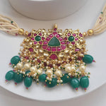 Anaya pachi kundan choker necklace set