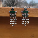 Kiran pearl silver alike earrings