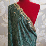 Bandhini  cutwork dupatta kalamakari dupatta