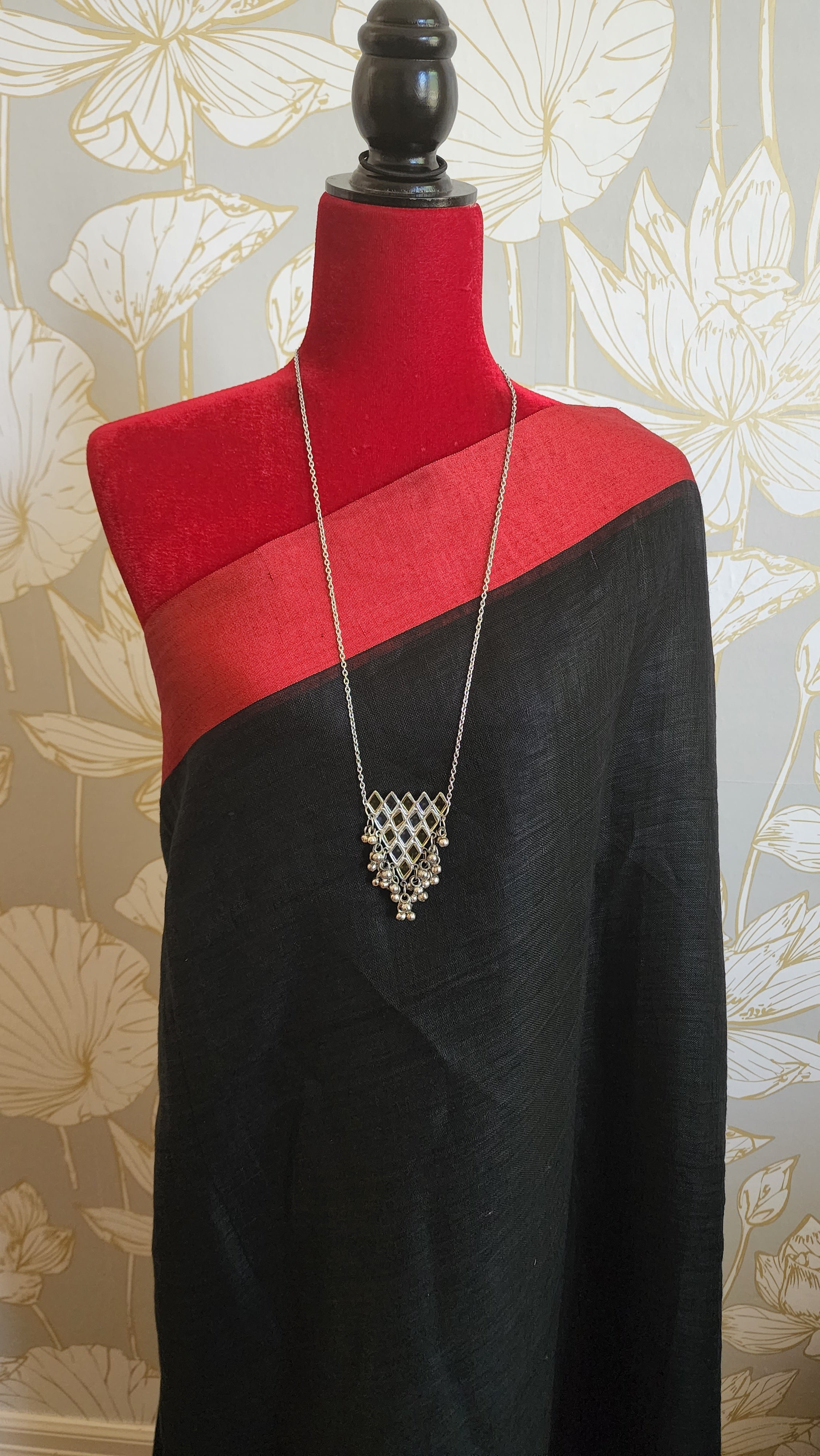 Simple handmade indowestern Oxidized handmade necklace