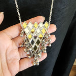 Simple handmade indowestern Oxidized handmade necklace