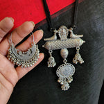 Black metal Oxidized handmade necklace set