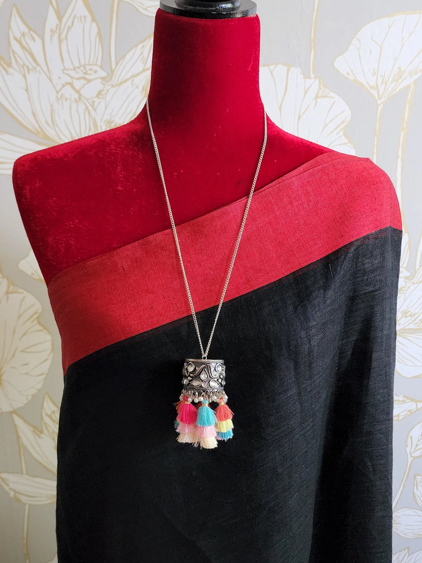 Statement jhumka Oxidized handmade necklace
