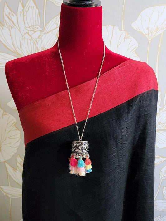 Statement jhumka Oxidized handmade necklace