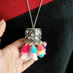 Statement jhumka Oxidized handmade necklace