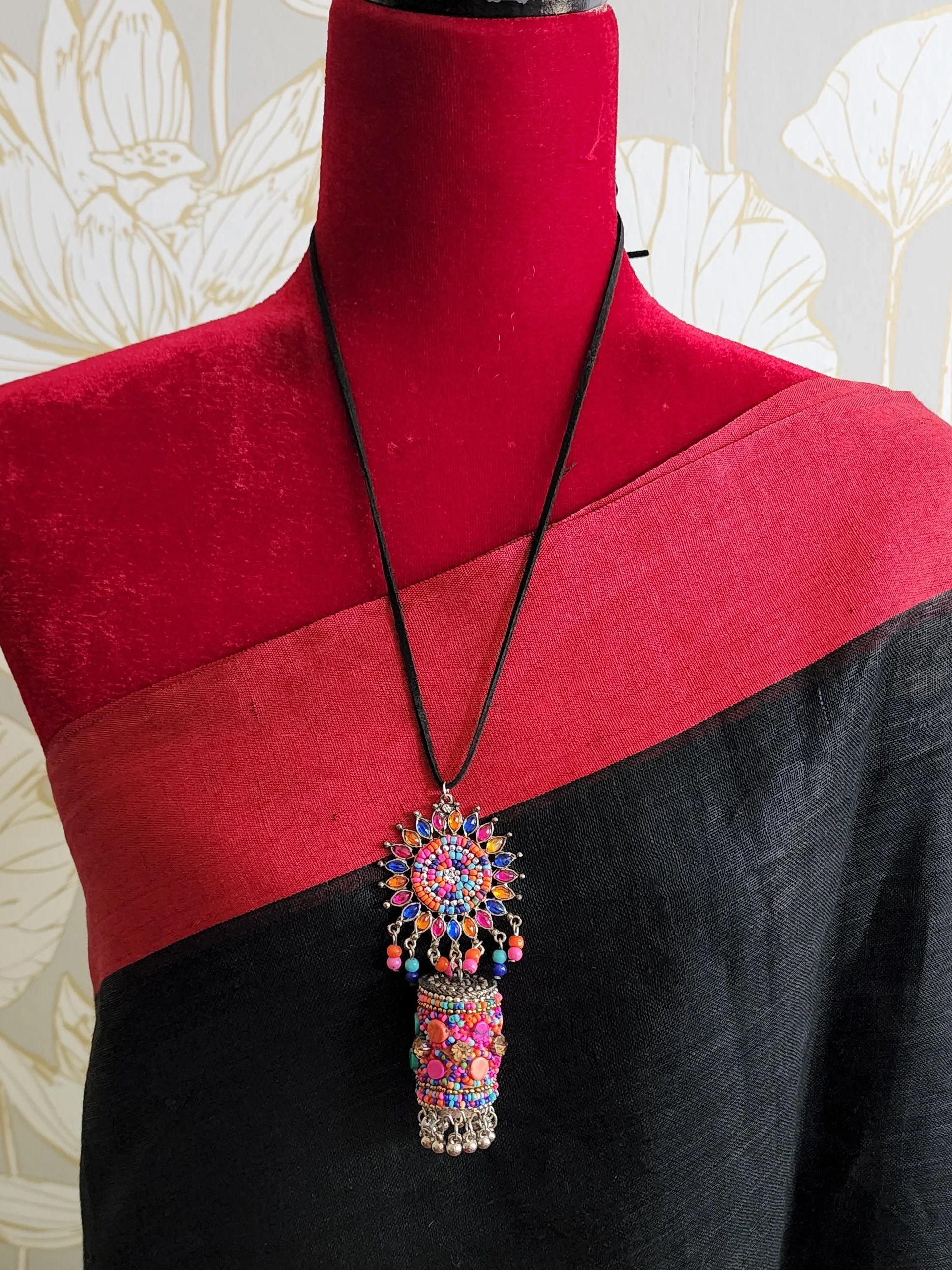 Statement jhumka Oxidized handmade necklace