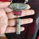 Aashi1 fusion contemporary Silver Alike Necklace
