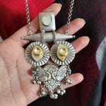 Akanksha fusion contemporary Silver Alike Necklace