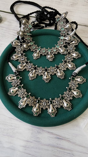 Alaya silver alike  necklace set