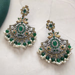 Chetna dual tone silver alike earrings