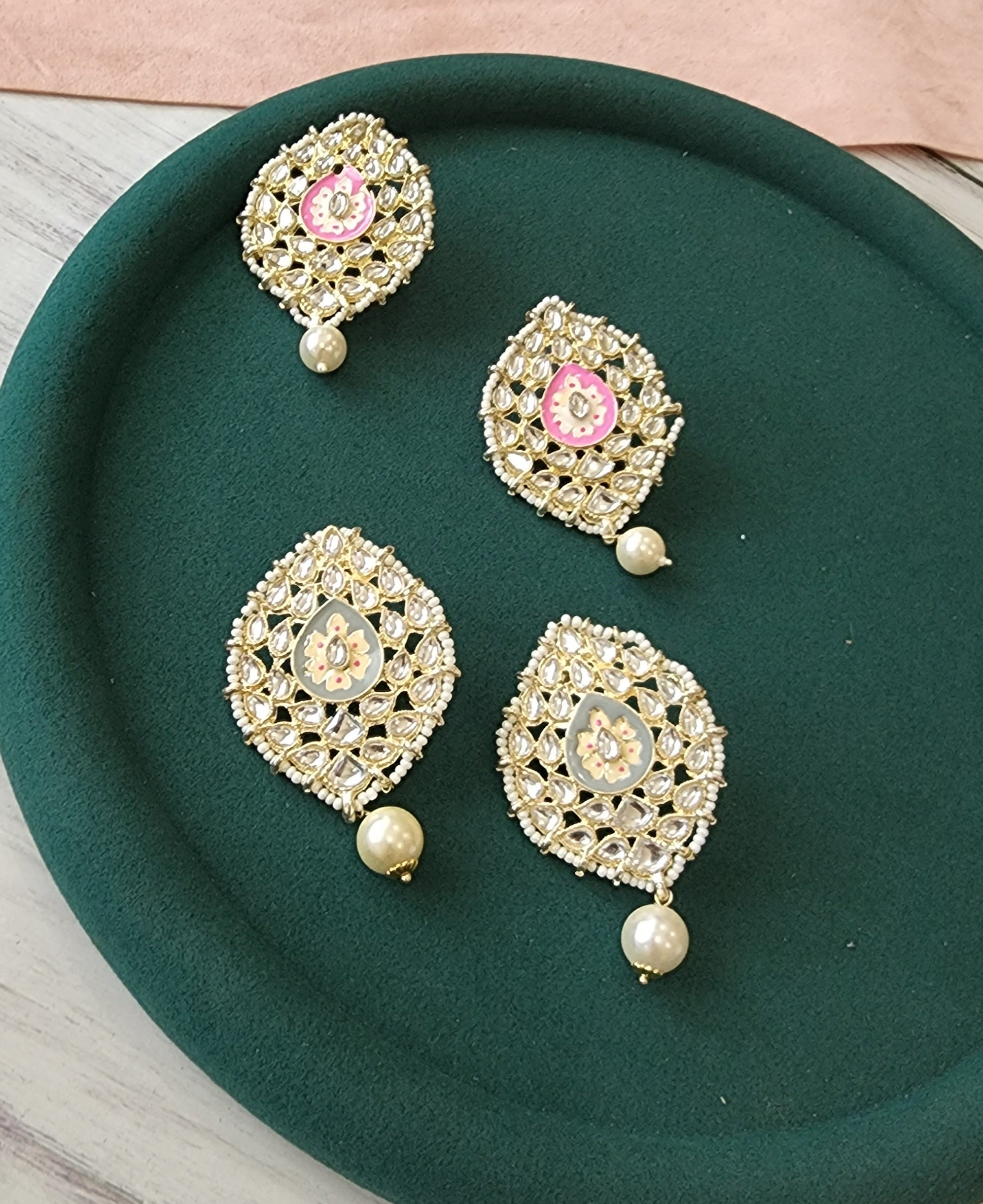 meenakari stud earrings
