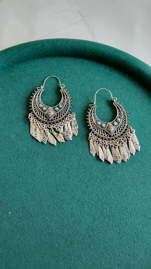 Turquoise Hoop earrings