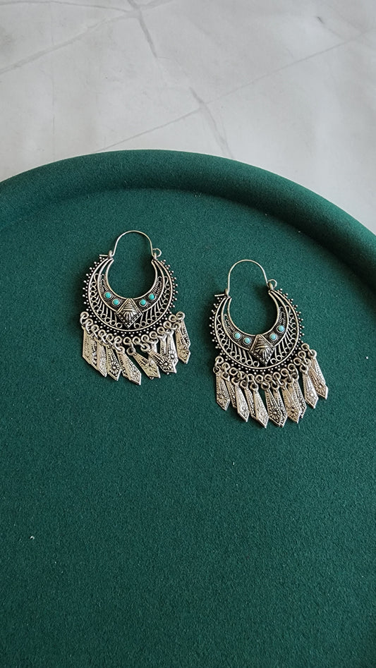 Turquoise Hoop earrings
