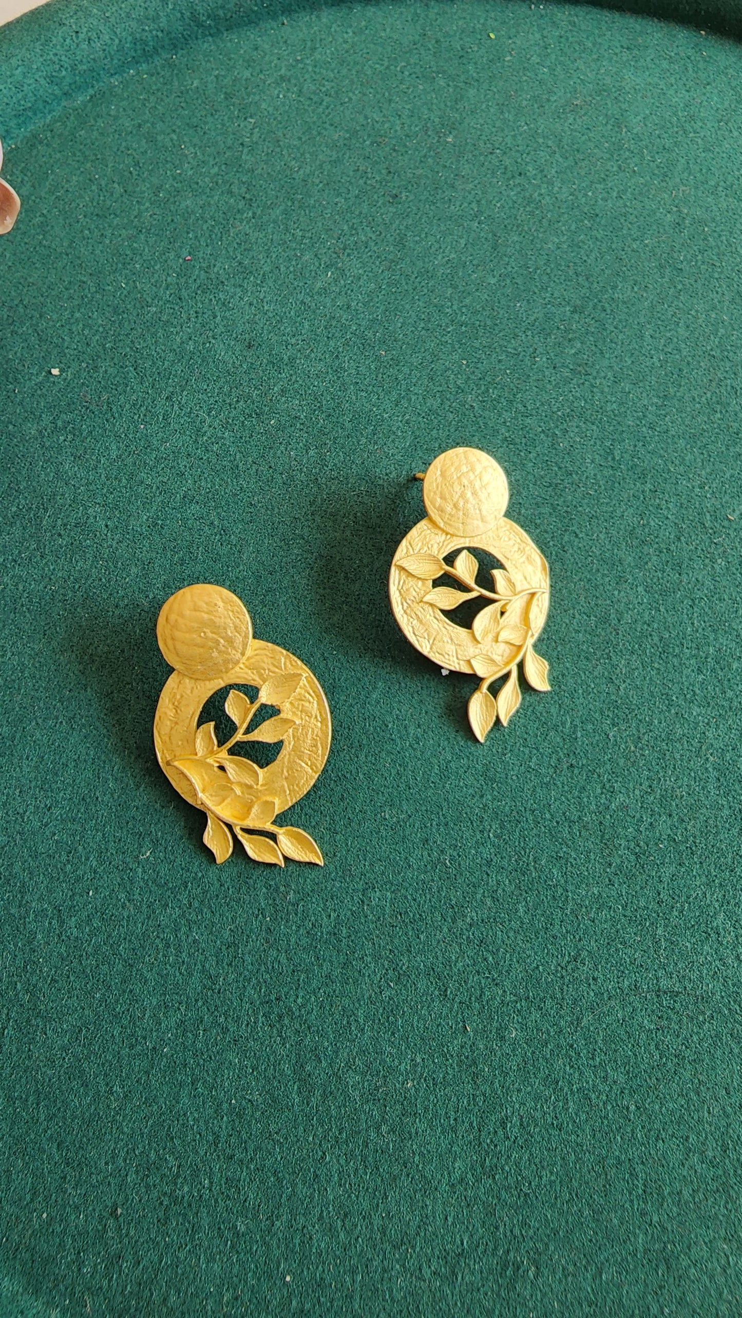Leaf stud contemporary earrings