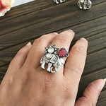 Madoka silver alike ring