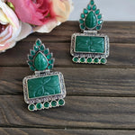 Anaika natural carved stone earrings