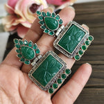Anaika natural carved stone earrings