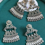 Leya unique silveralike earrings