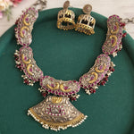 Alicia dualtone hasli necklace set