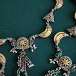 Sleek statement contemporary Silver Alike Necklace