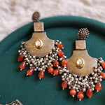 Statement chandbali silver alike earrings collection