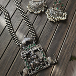 Silver alike necklace set heavy set necklace