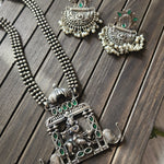 Silver alike necklace set heavy set necklace